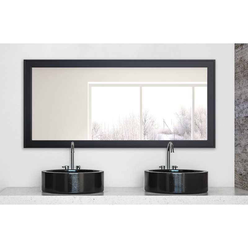Miroir de salle de bain Kozan, Noir, 39 po x 69,5 po