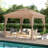 Sunjoy 11x11 ft. Pop-Up Instant Soft Gazebo, Outdoor Portable Steel Frame 2-Tier Top Canopy/Tent with Netting and Carry Bag-1890201876
