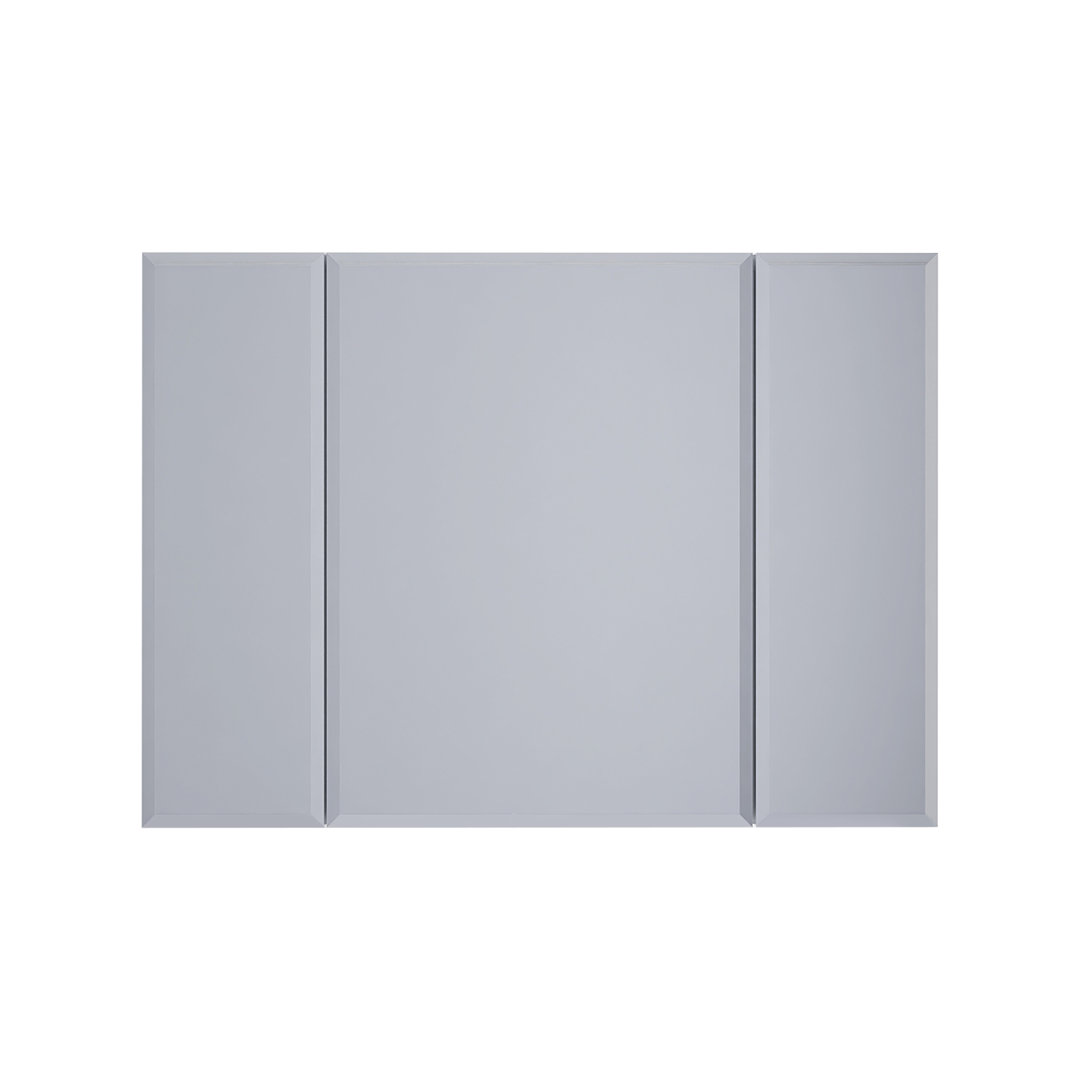 36" x 26" Rectangular Frameless Recessed/Surface Mount Medicine Cabinet with Mirror and 3-door Latitude Run®