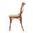 Metal White Dining Chair with Brown Rattan Seat-1376196212