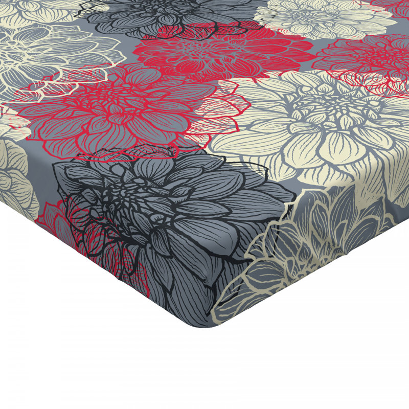 Microfiber Floral Fitted Sheet, Full Fitted Sheet