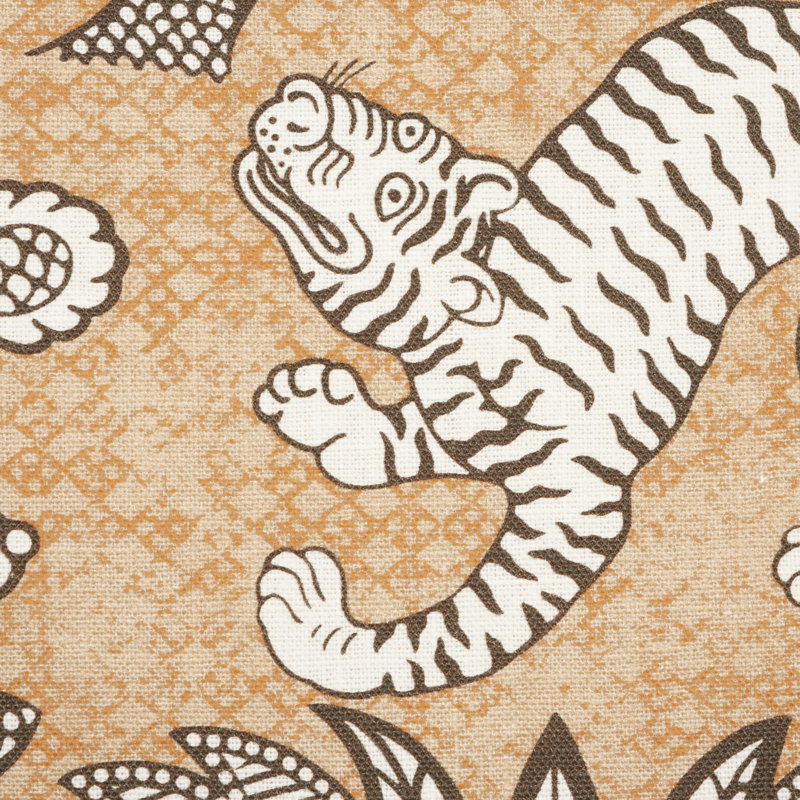 Animalia Fabric, Carbon/Sienna