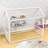 Metal Floor Bed With House-Shaped And Guardrails-23971058-23971059