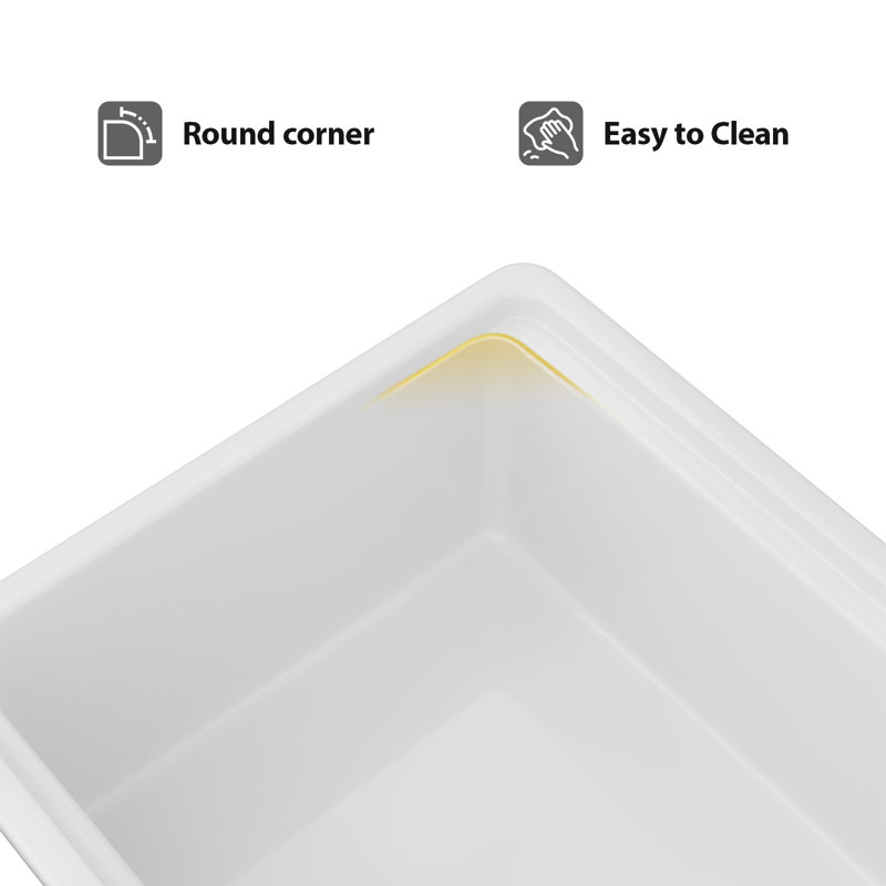 Évier de cuisine à grande cuve simple encastrable avec accessoires 32 po x 19 po x 10 po Fireclay