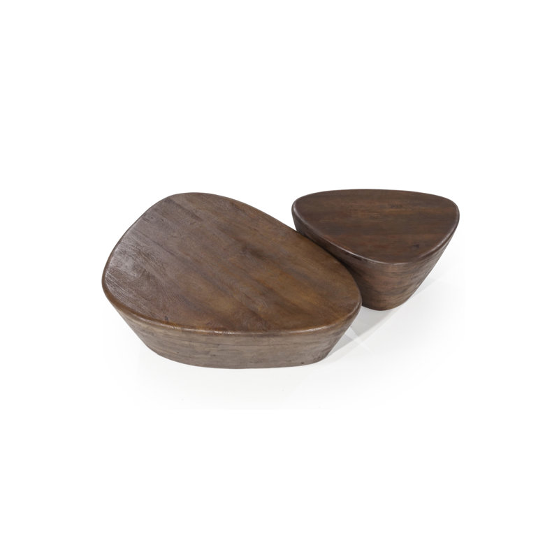 Mila Solid Wood Coffee Table, 12" H x 42" L x 31" W, Brown