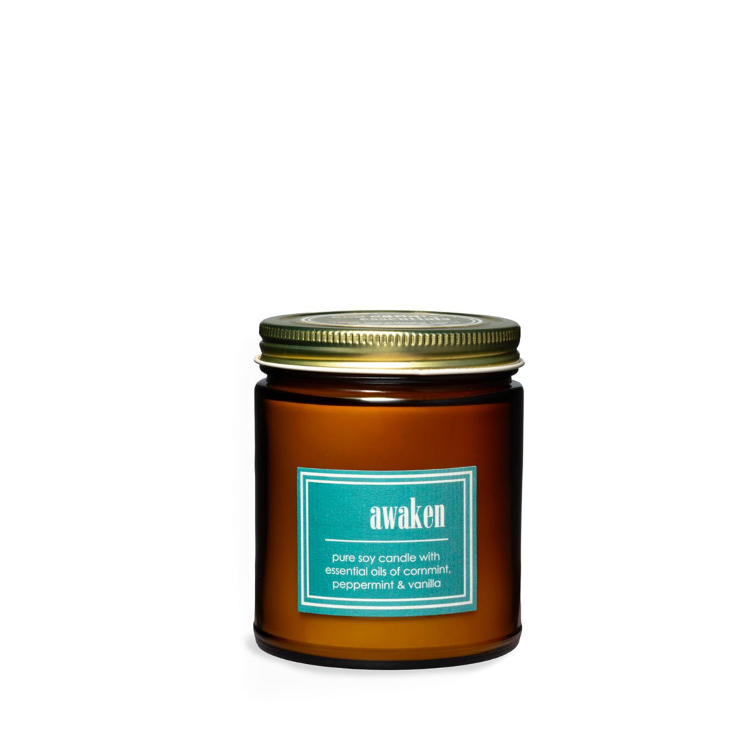 Awaken Pure Scented Jar Candle with Glass Holder Eco Candle Co