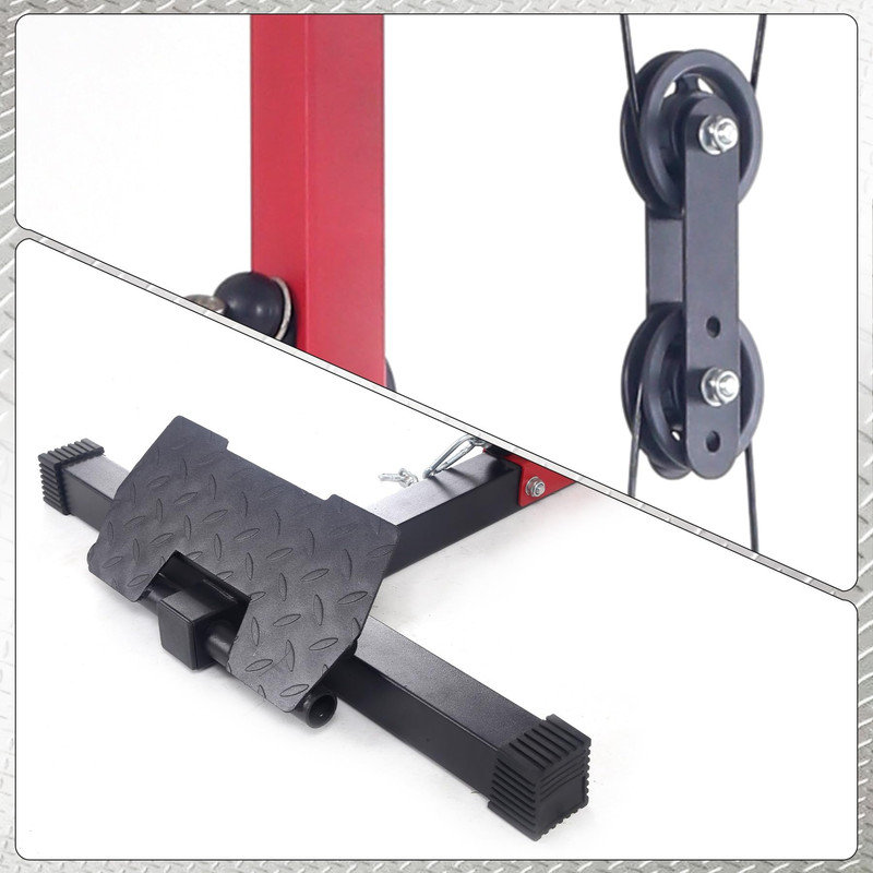 Machine de pulldown Lat Home Gym - Système de câble à poulie haute et basse avec support pour les jambes pour les séances d'entraînement du triceps et du dos