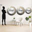 Gris et or mystiques spirales - miroir mural décoratif spirales abstraites, miroir rond moderne, art imprimé en métal-99621208