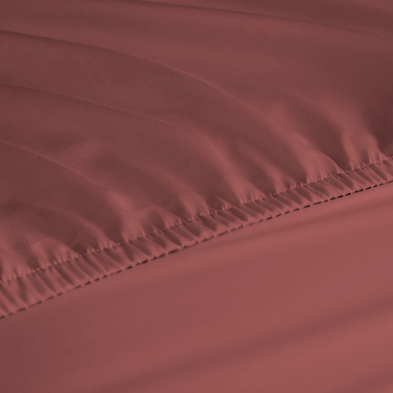 Ensemble de draps en rayonne de bambou 6 pièces , Ensemble de draps pour très grand lit californien, Rose saumon