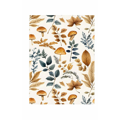 «Botanical Mushroom and Botanicals III Cottage», reproduction d'art non encadrée