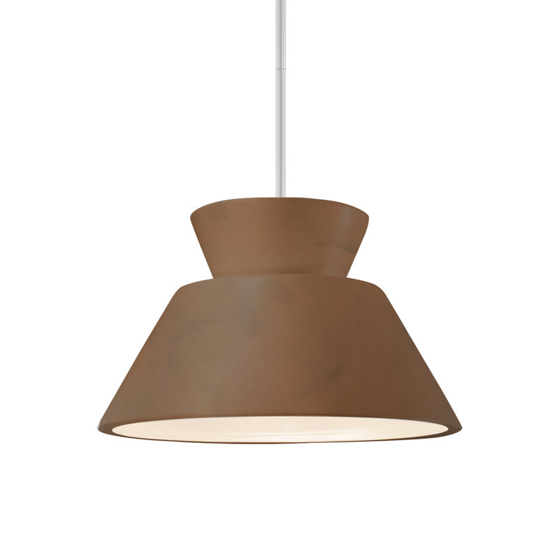 Suspension trapézoïdale - tige rigide, Nickel brossé, Incandescente (non incluse), Patine antique