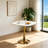 Square Dining Table with Metal Pedestal Small Kitchen Table for Apartment Dining Room Breakfast Space