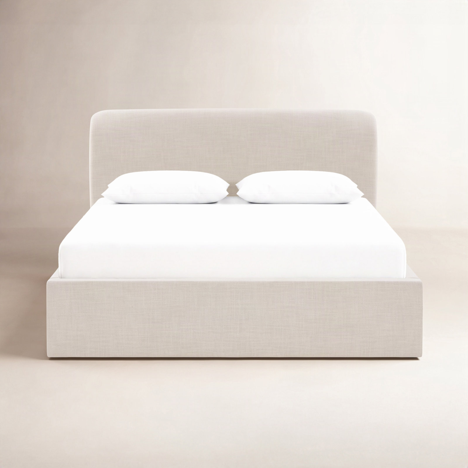 Denton Linen Upholstered Bed, Queen, Effie Linen