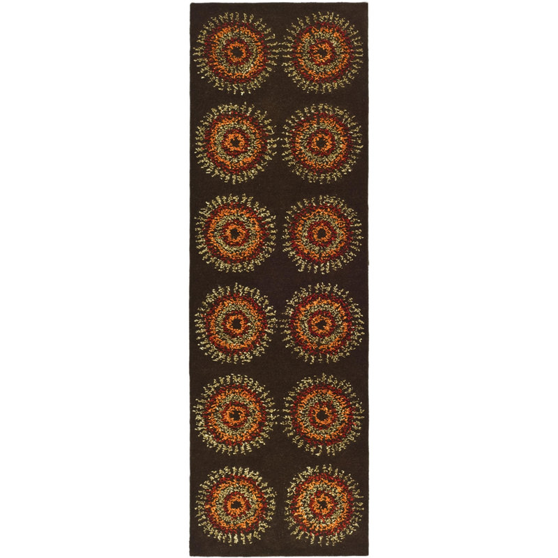 Amier Hand Tufted Wool Geometric Rug, Runner 2'6" x 8'