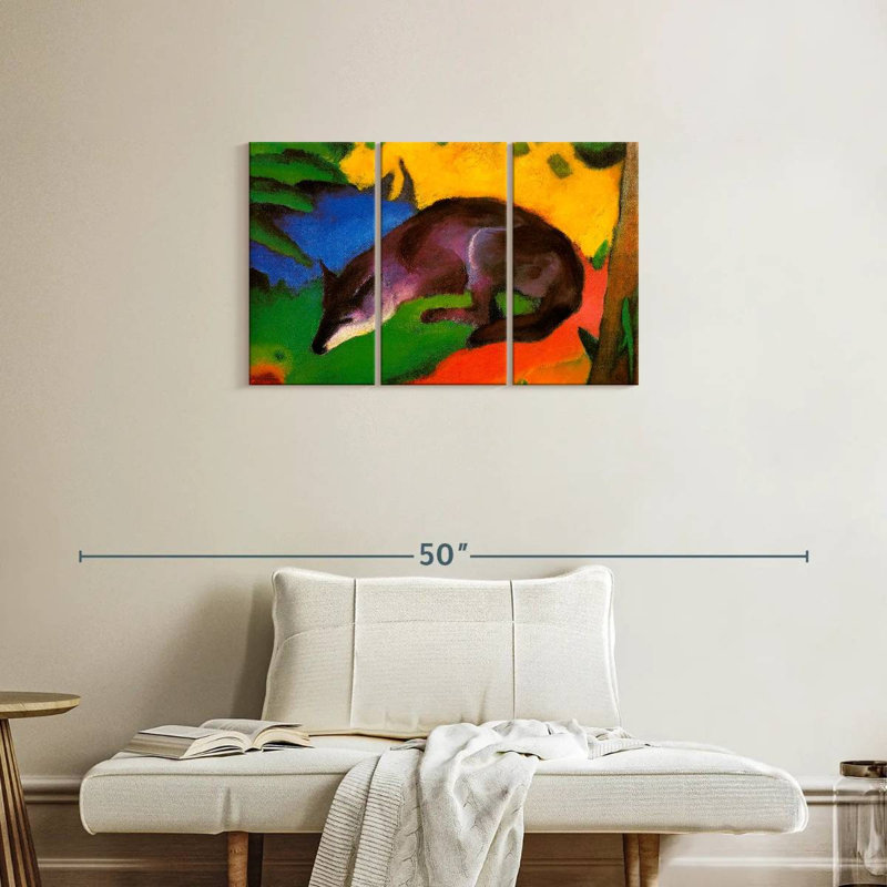 Brampt Blue-Black Fox, 20" H x 33" W
