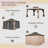 Aluminum Patio Gazebo Permanent Double Polycarbonate Roof Canopy-90289469-87703192