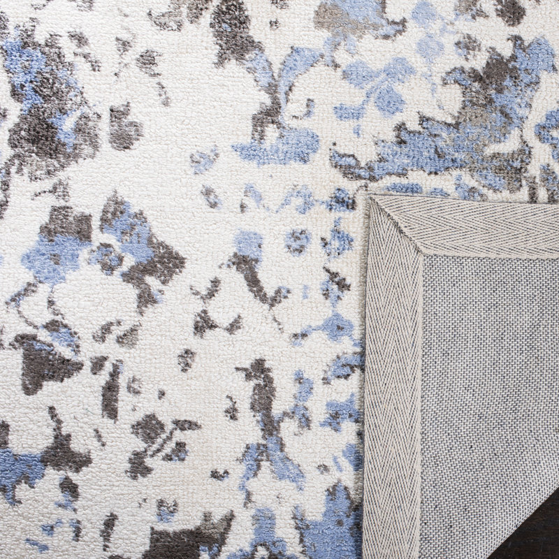 Stambaugh Hand Tufted Viscose Floral Rug, Rectangle 8' x 10'