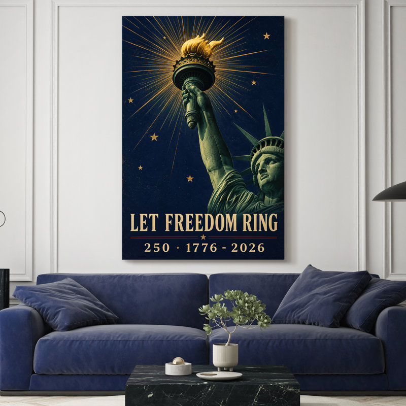 Let Freedom Ring - Toile tendue avec châssis - Prêt à accrocher, 30 po x 40 po