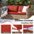 3-piece Outdoor Loveseat Cushion Set - 48x24 In,thick, Waterproof Patio Deep Seat Chair Cushions For 2-person Wicker Rocker,bench -all-weather For Porch, Garden-1962007616
