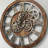 Wall Clock 24" Round Oversized for Living Room decor with Real Moving Gears America Collection-73808859