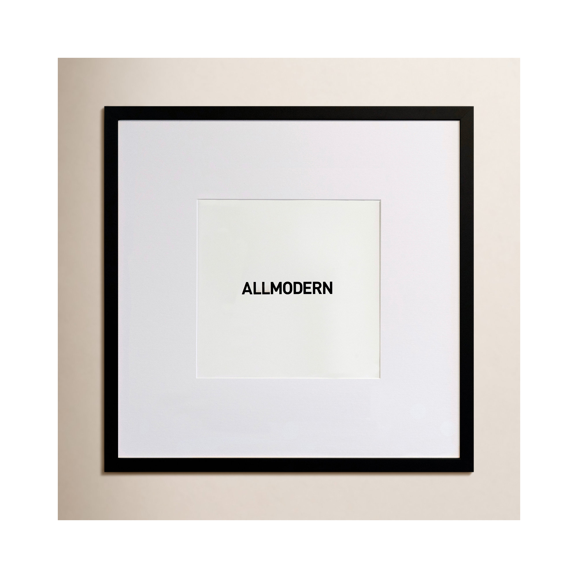 Capullo Wood Matte Picture Frame with Mat, Black, 11" x 14", 20" x 20"