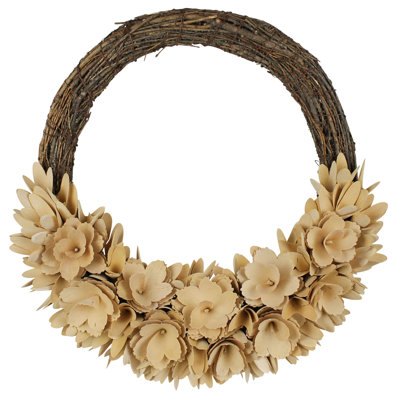 Faux Fir Wood 17'' Wreath