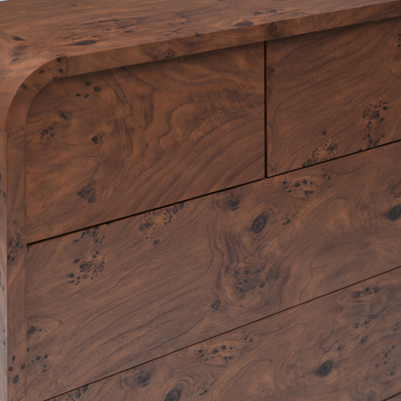127 cm W Chest of 6 Drawers, 92.8cm H x 80cm W x 38cm D