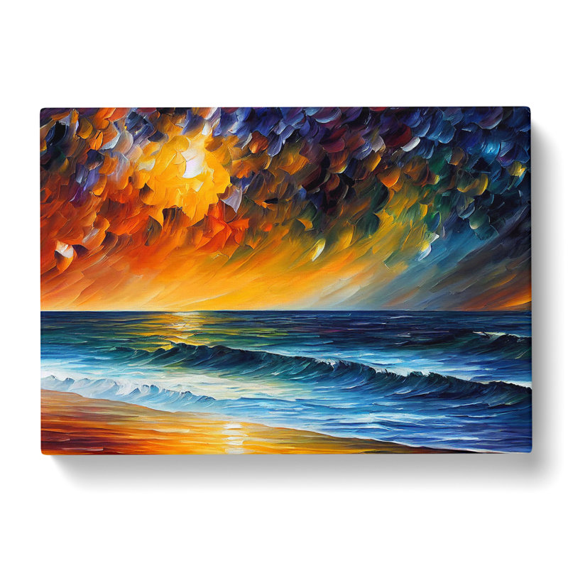 XXX-H1022-WF-2569X Dazzling Ocean Beach Vol.1 - Wrapped Canvas Painting, 50cm H x 76cm W x 3cm D