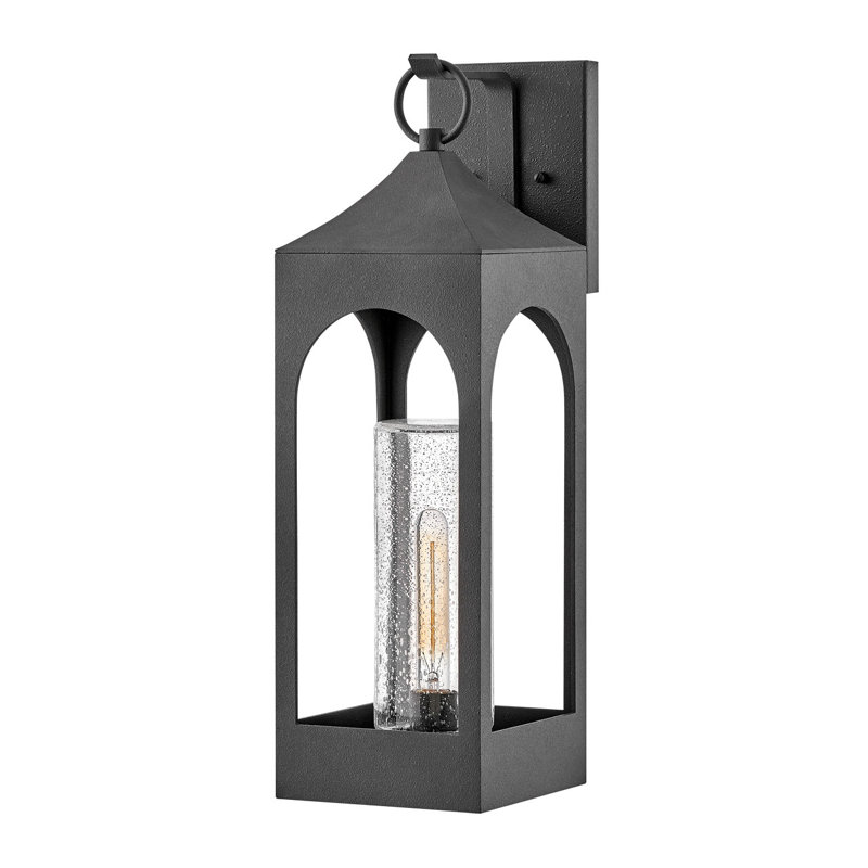Medium Wall Mount Lantern, 25" H x 7.75" W x 10.25" D