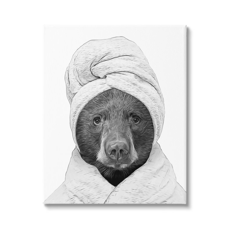 Impression sur toile, "Bear Bear", H 20 po x l 16 po x P 1,5 po