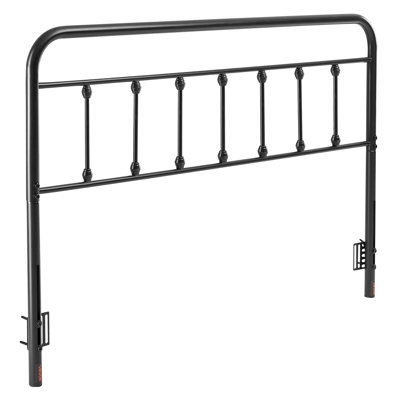 Metal Headboard, Queen Size Headboard with Adjustable Height, W59.65 x H40.55 x D1.5 inches, Ideal for Bedroom, Hotel, Homestay, Dormitory, Black