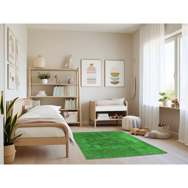 Emett Washable Oriental Indoor Rug, Rectangle 3' x 5'