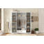 4-Door Mirror Wardrobe With Shelves-1355993117