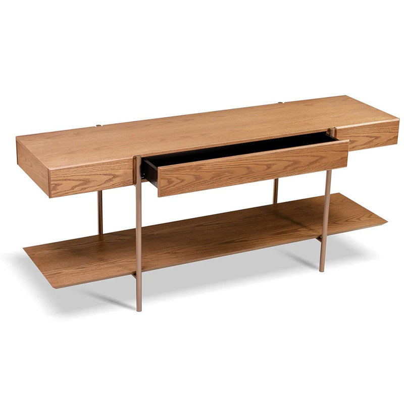 Console simple de style industriel, H 29,5 po x l 63 po x P 19,7 po