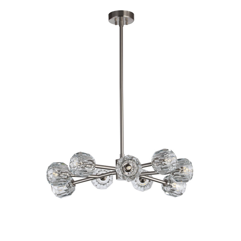 Mintz 9 - Light Sputnik Chandelier, Silver