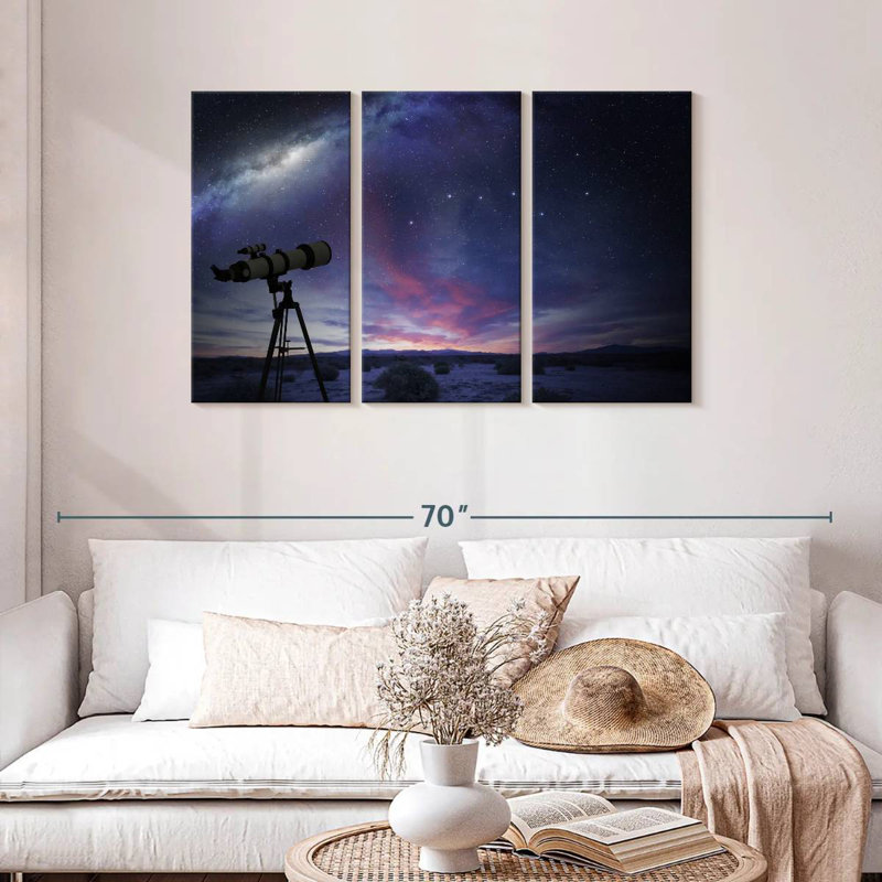 Oberle Observing The Milky Way And Stars, 28" H x 45" W