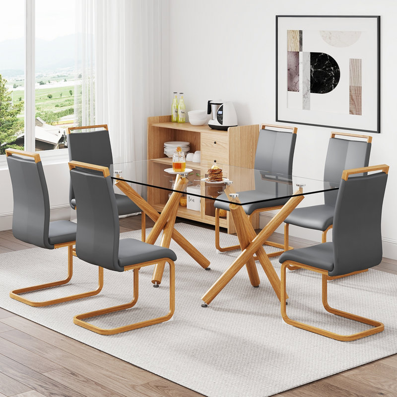 Table de salle à manger rectangulaire L 69,99 po x l 39,49 po Euthenia