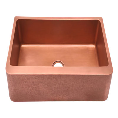 Barroca 25'' L Single Bowl Copper Kitchen Sink
