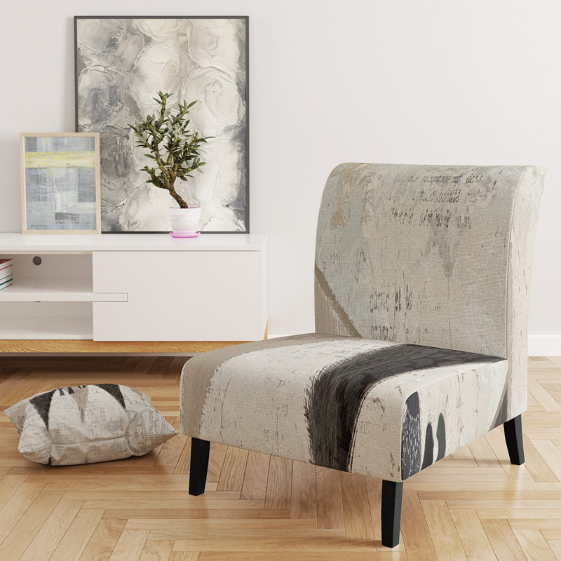 French Bird Flea Market III - Farmhouse Upholstered Slipper Chair