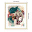 «Bright Tropics Elephant» par Fab Funky, impression sur bois encadrée-1865529680