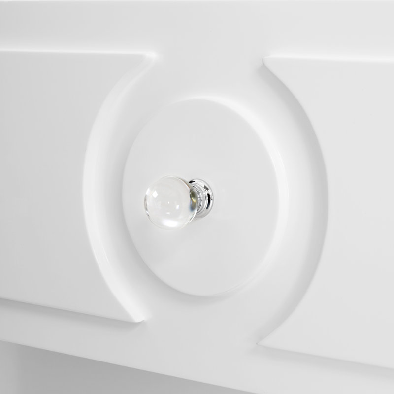 Sullivan Glass Round Knob, Clear/Chrome