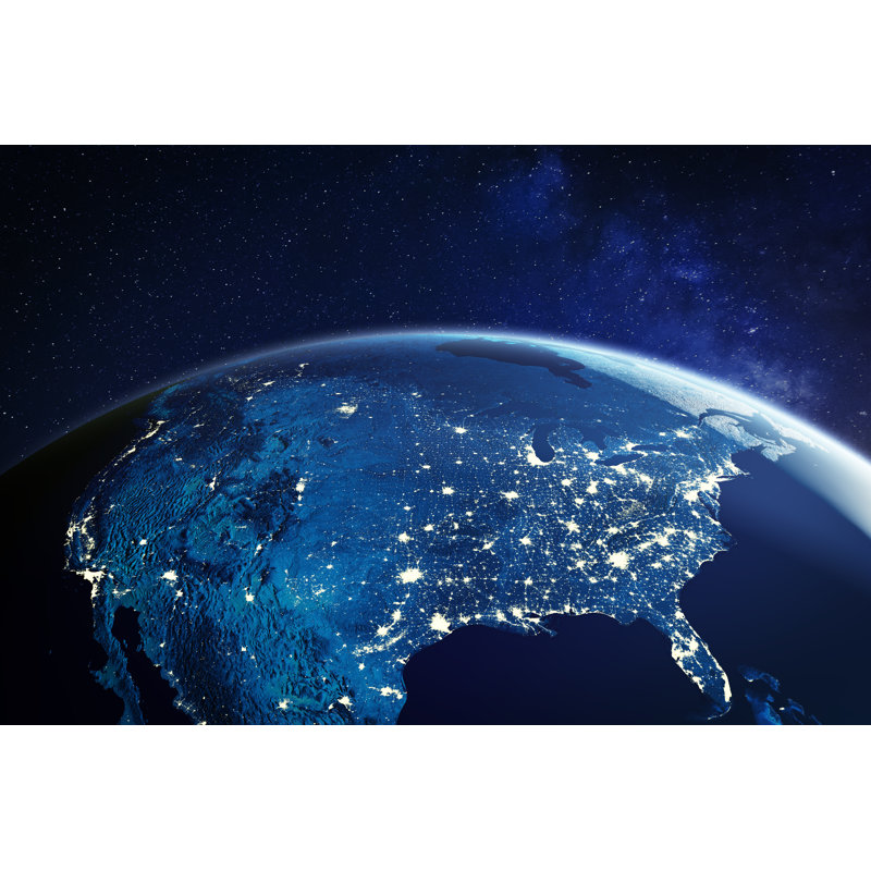 Space At Night - Wrapped Canvas Print, 51cm H x 76cm W x 3.8cm D