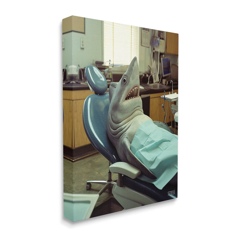 " Shark At Dentist " by RB, 48" H x 36" W