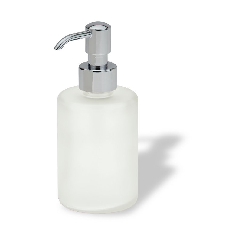 Distributeur de savon rond en verre Sara, Vert