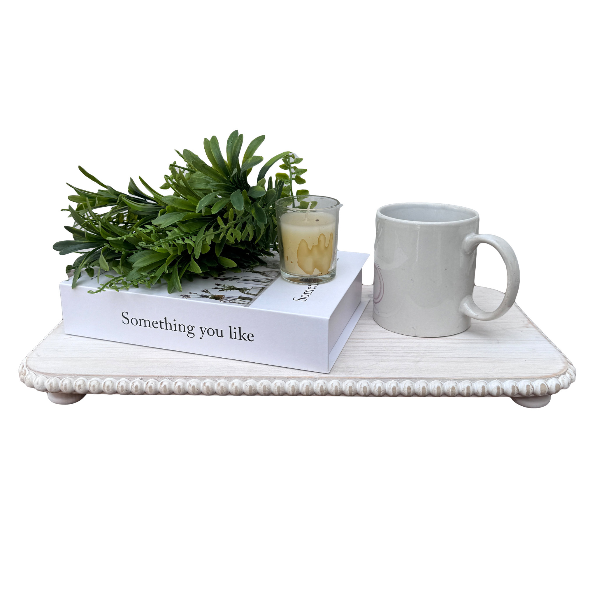 Ophelia & Co. Whitewashed Wood Beaded Tabletop Riser & Reviews ...