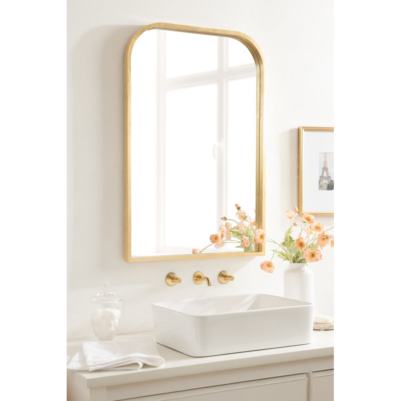 Miroir de salle de bain Travis, Doré, 35,91 po x 23,94 po