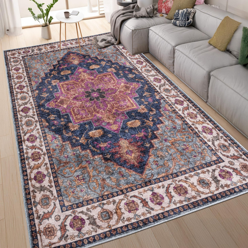 HAMILTON Rectangle Oriental Cotton Kilim Washable, Terra, Rectangle 200 x 290 cm