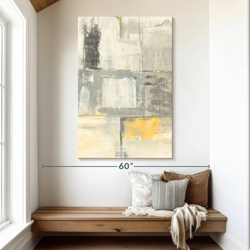 Blocs gris et jaune Avery, H 51 po x l 34 po