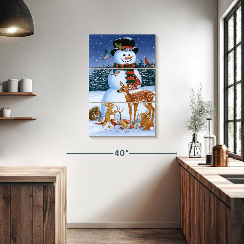 Lelend Snowman With Friends, 38" H x 24" W