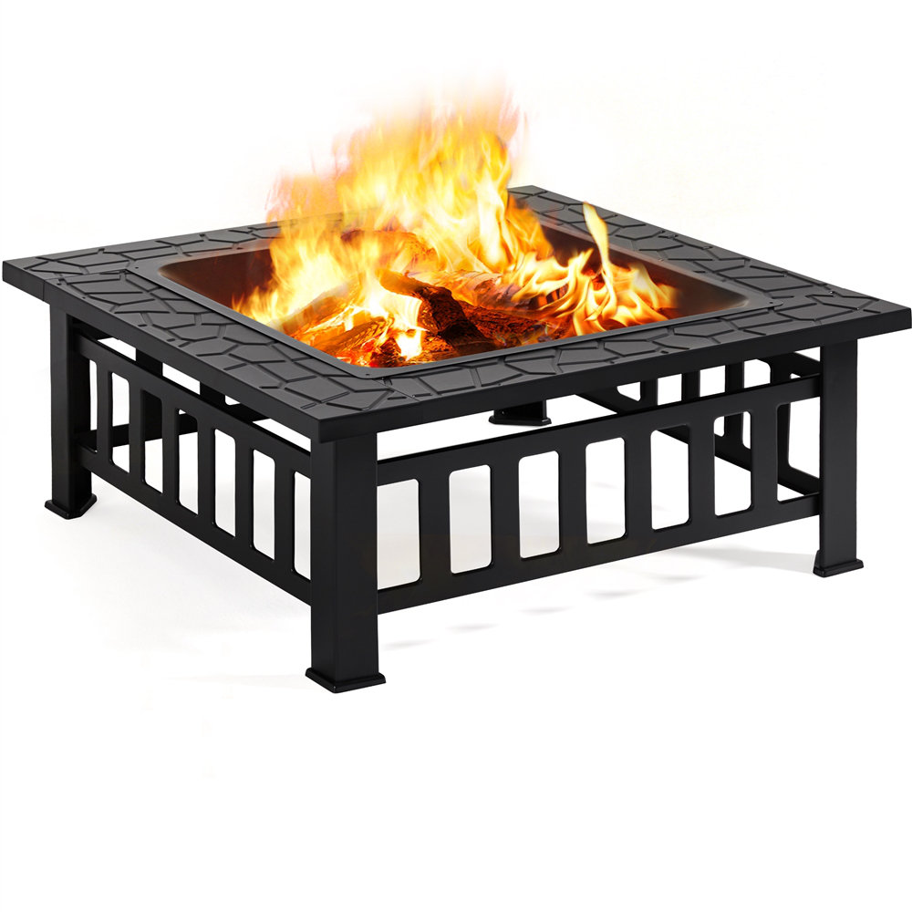 54Cm H x 86Cm W Steel Wood Burning Outdoor Fire Pit